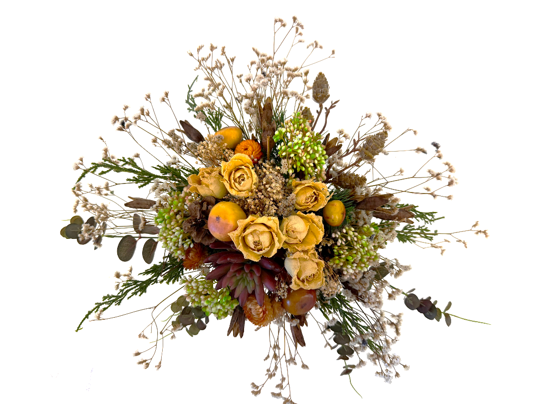 Dried Rose & Succulent Arrangement