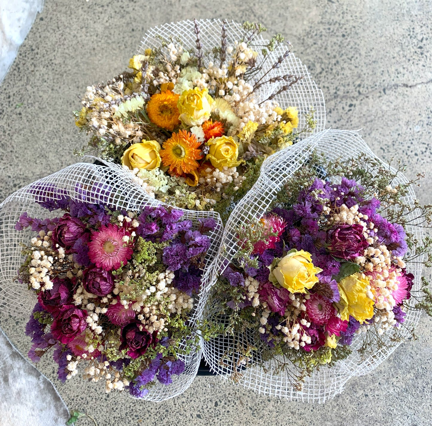 Bright Dried Posies Mixed colours