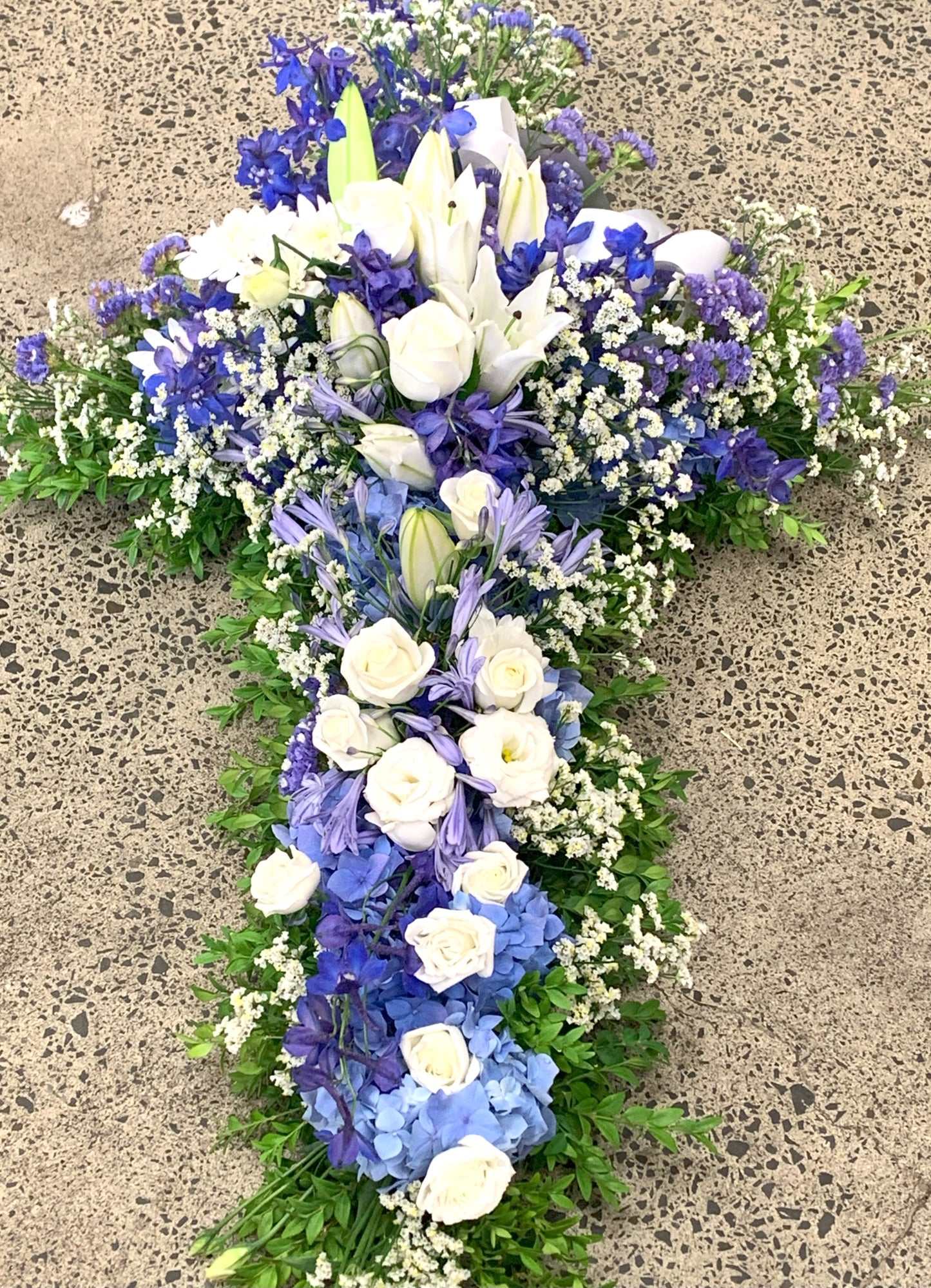 White and Purple Cross