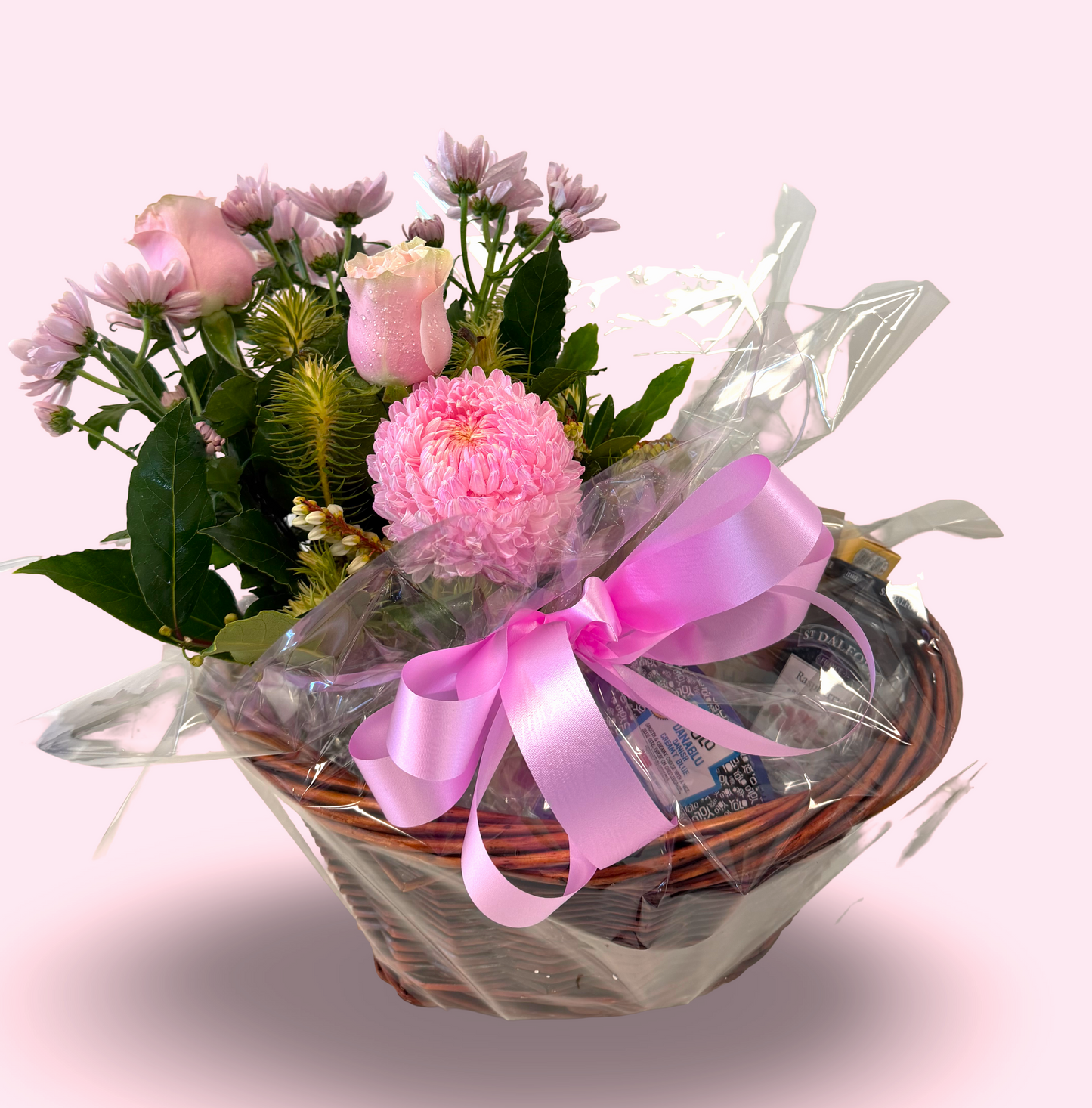 Flowers & Treats Gift Basket