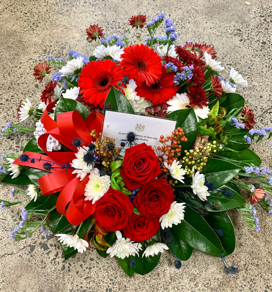 Red Wreath for Funerals and Memorials