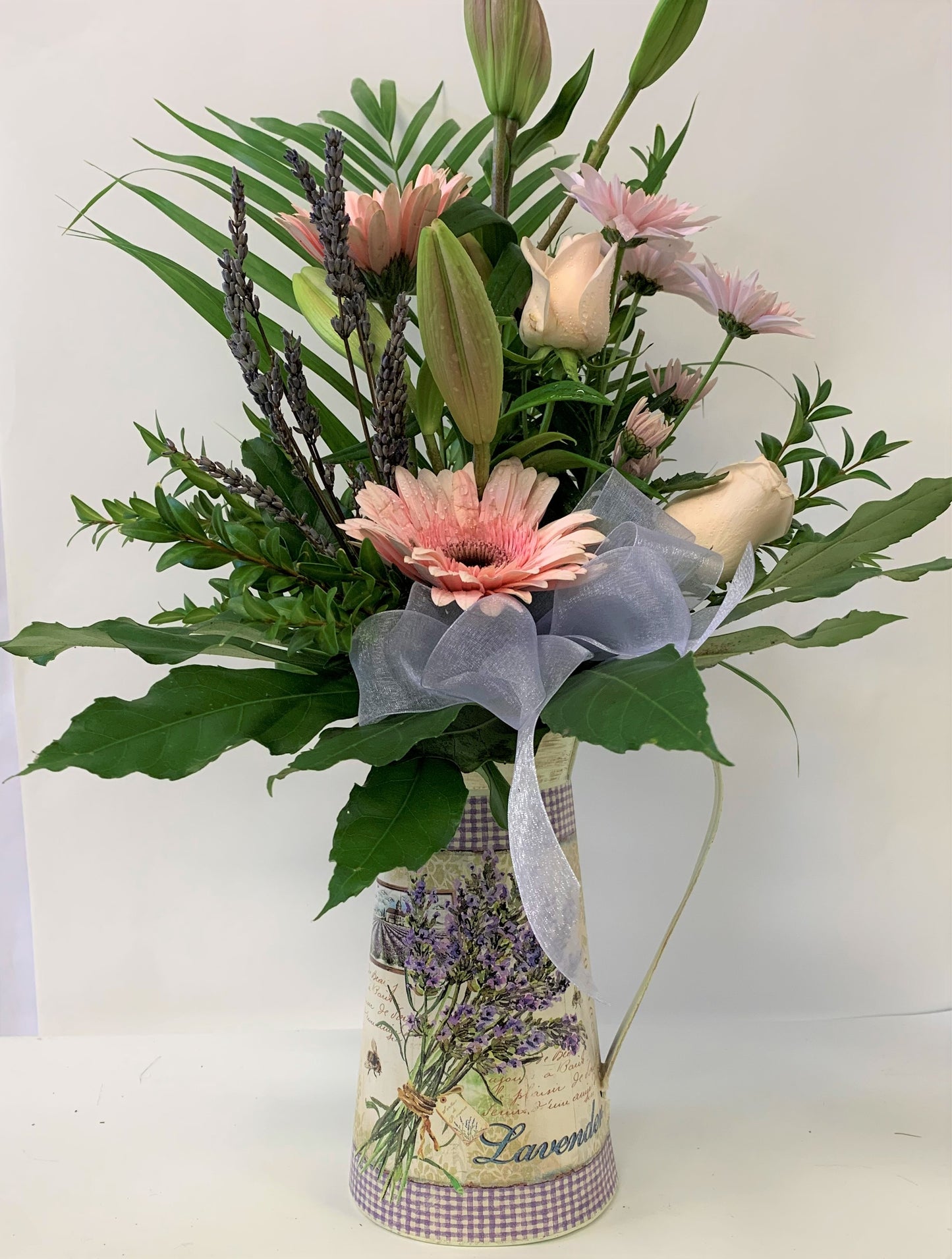 Mothers Day Arrangement in a Decretive Jug