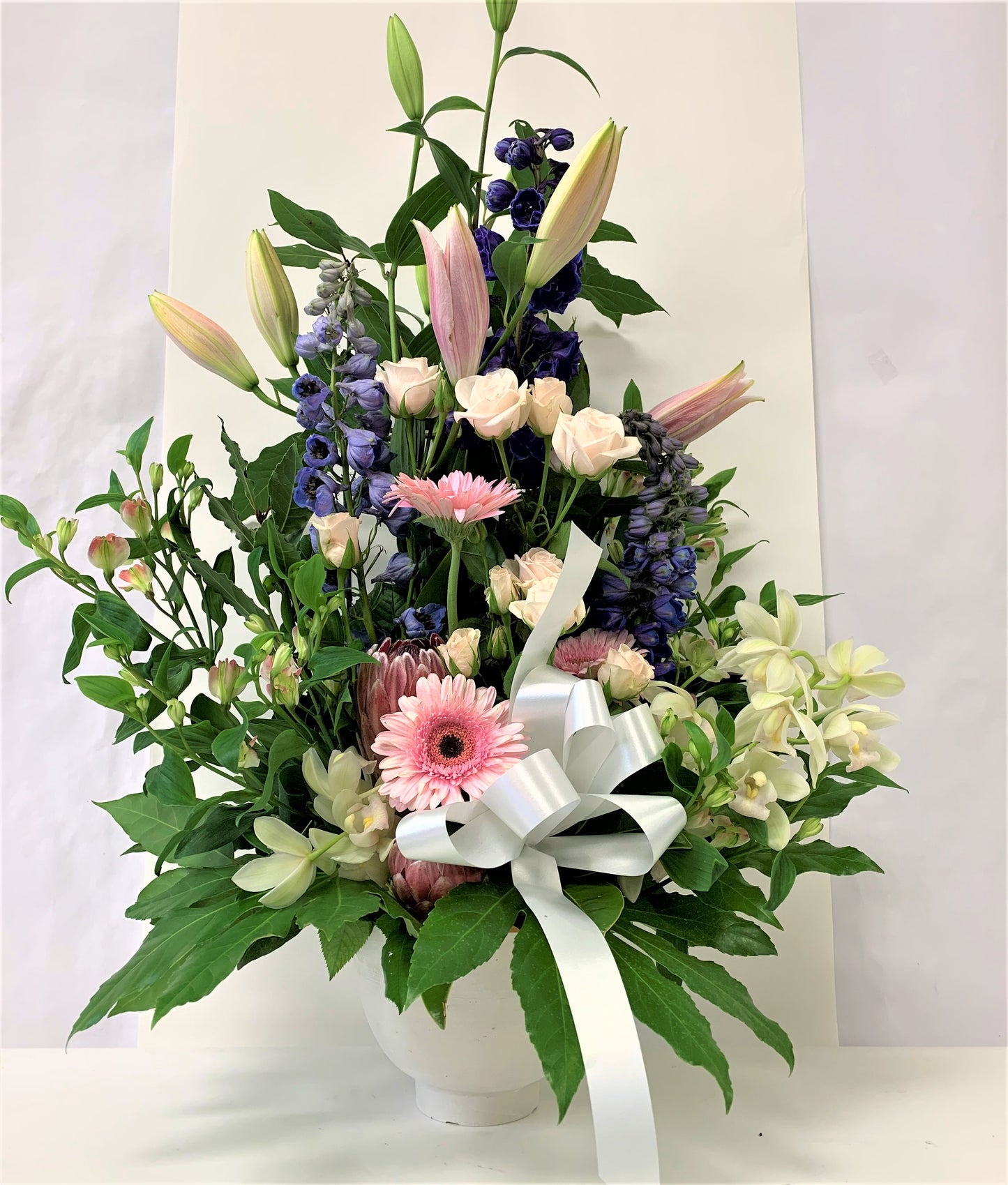 Pink & Purple Fresh Flower Arrangement