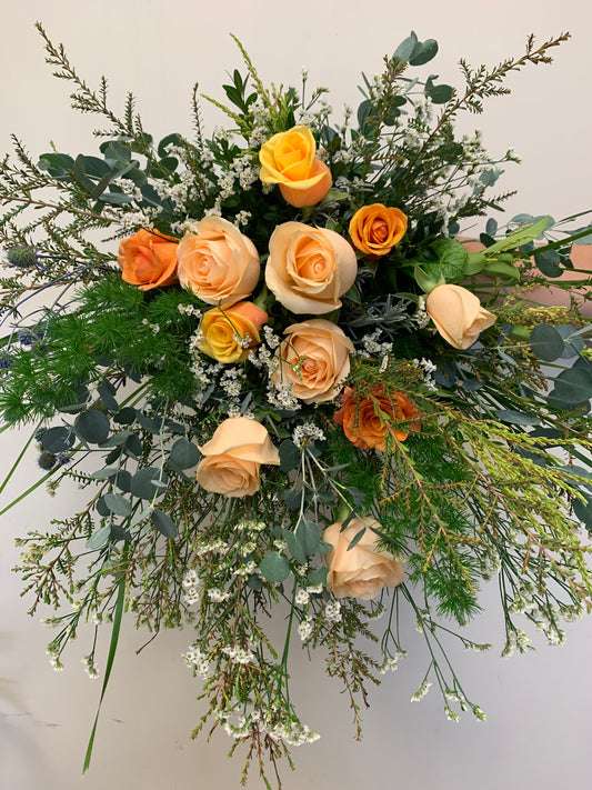 Orange Wild Bridal Bouquet