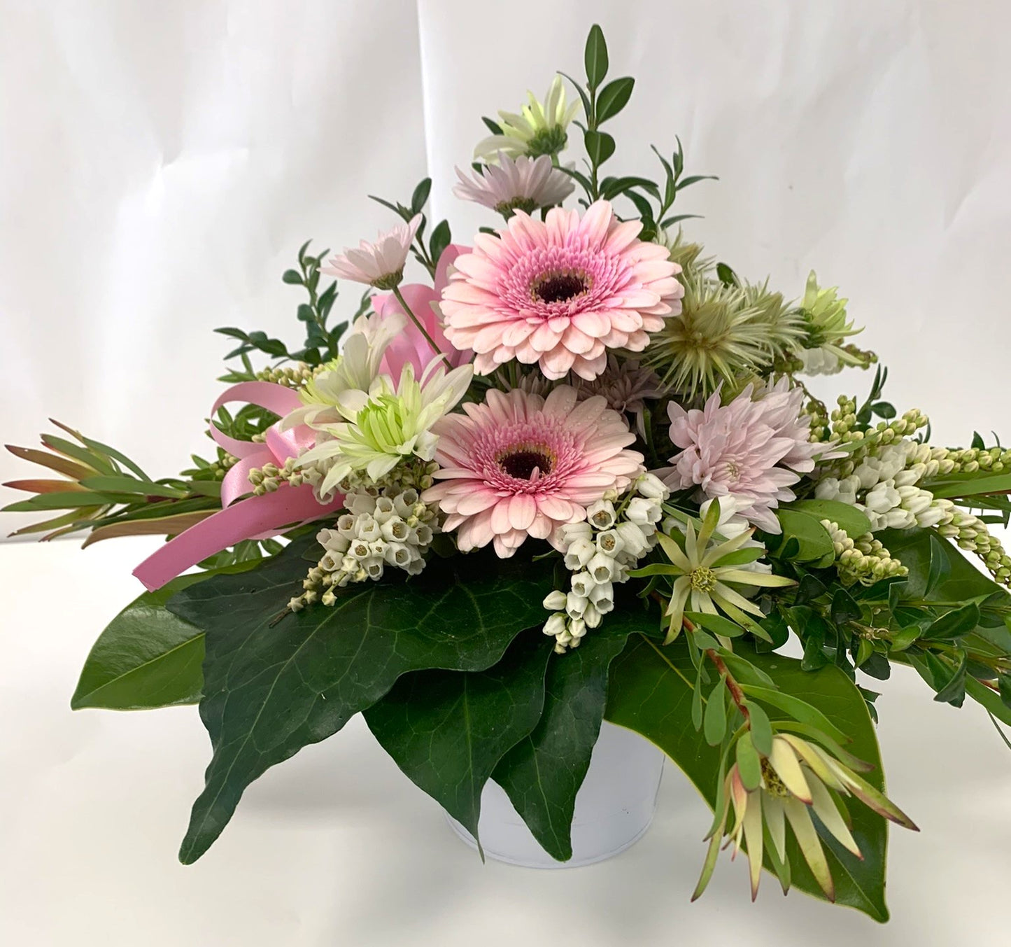 Pink Arrangement in a Pot