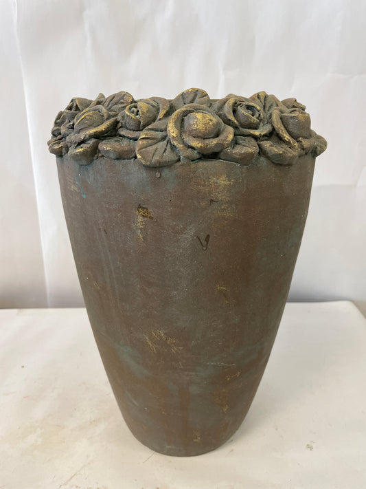 Tall Copper-Look Vase