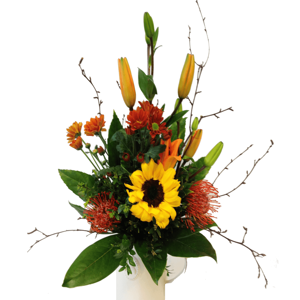 Arrangement of gathered flowers (flowers only)