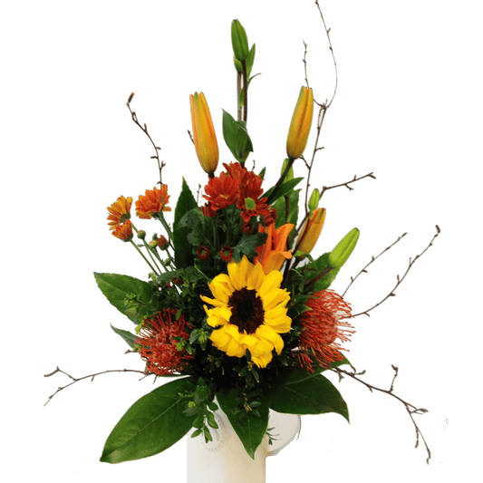 Arrangement of gathered flowers (flowers only)