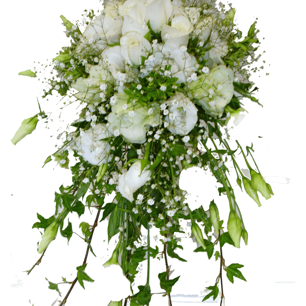 Trailing bridal bouquet, Wedding, Bride, Bridesmaid, Wedding celebration, Wedding flowers