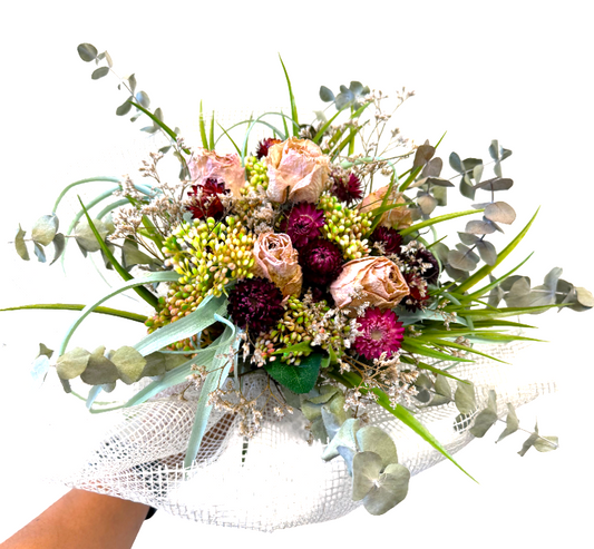 Preserved Rose & Botanical Bouquet