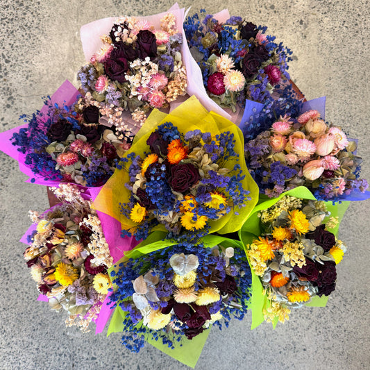 Bright Dried Posies Mixed colours