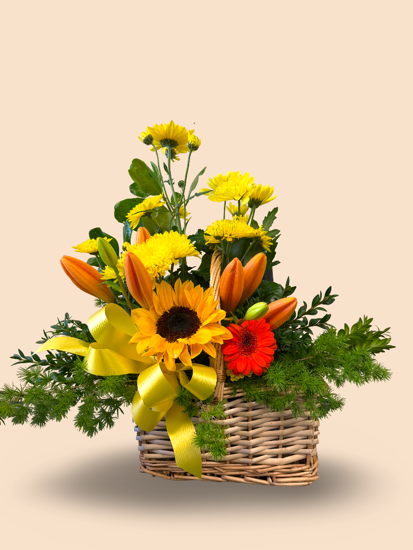 Sunflower & Lily Basket