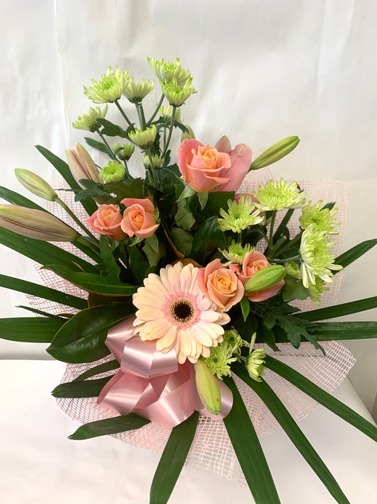 Peach and Green Flowers