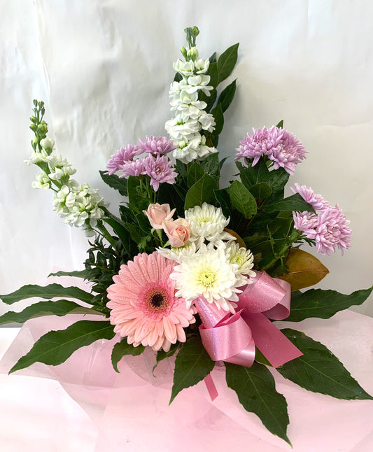 Pretty Pink Flowers in Water Box