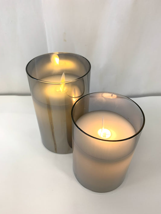 Battery Powered Candle (Grey)