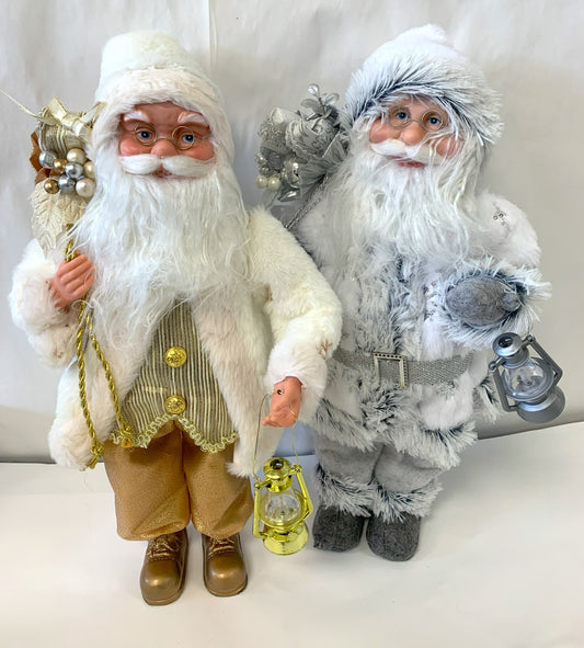 Gold and Silver Santa's