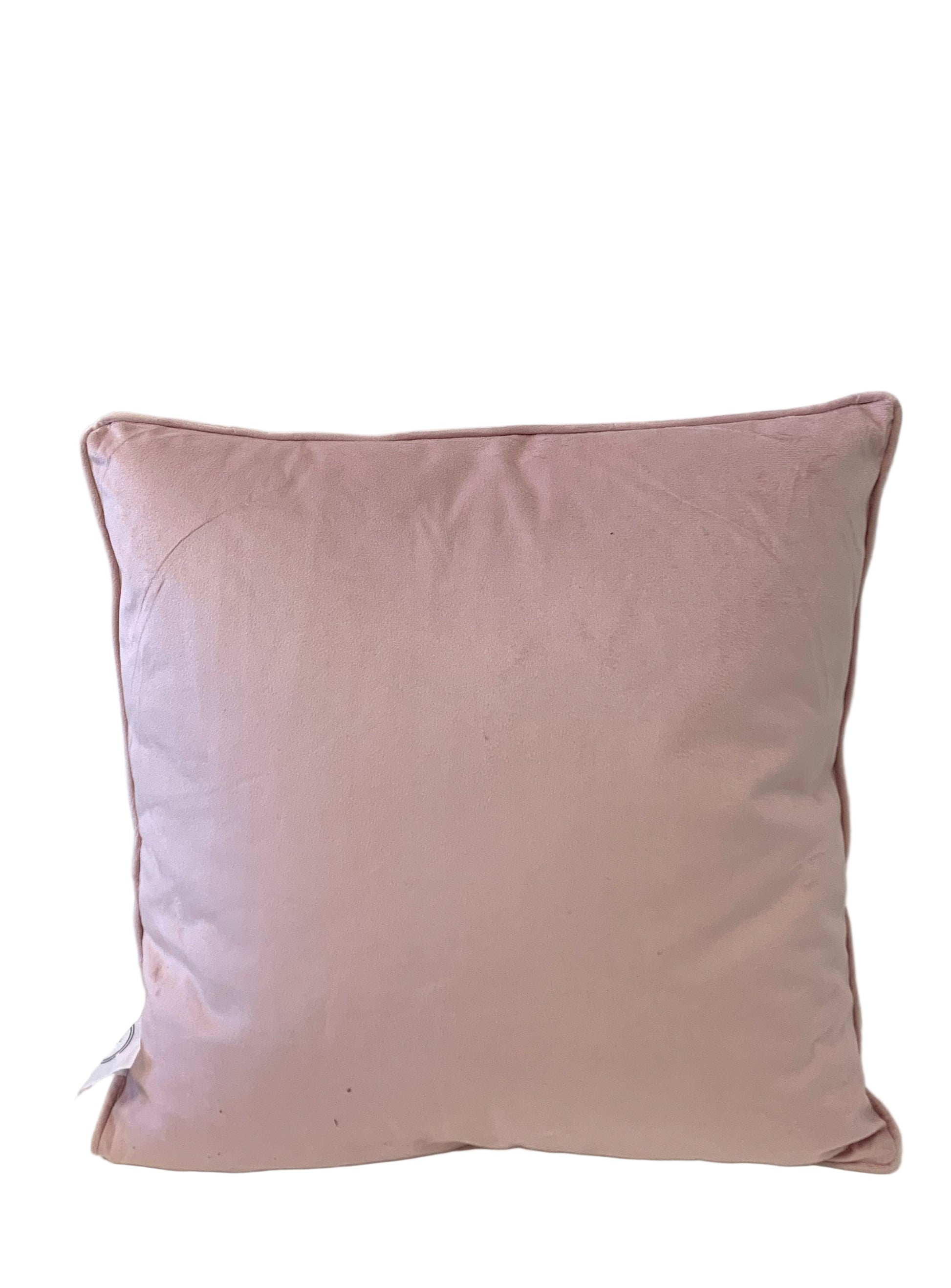 Pink pillow on a white background