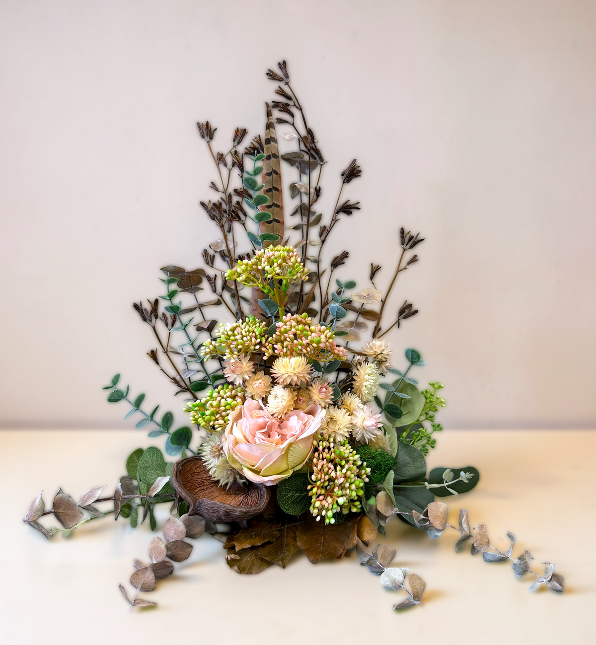 Rustic Elegance Dried Flower Arrangement