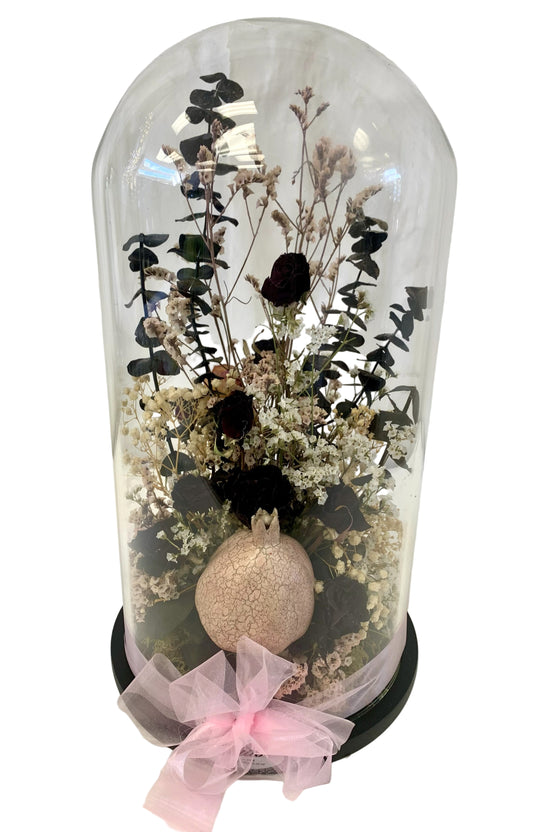 Pink Dried Floral Dome