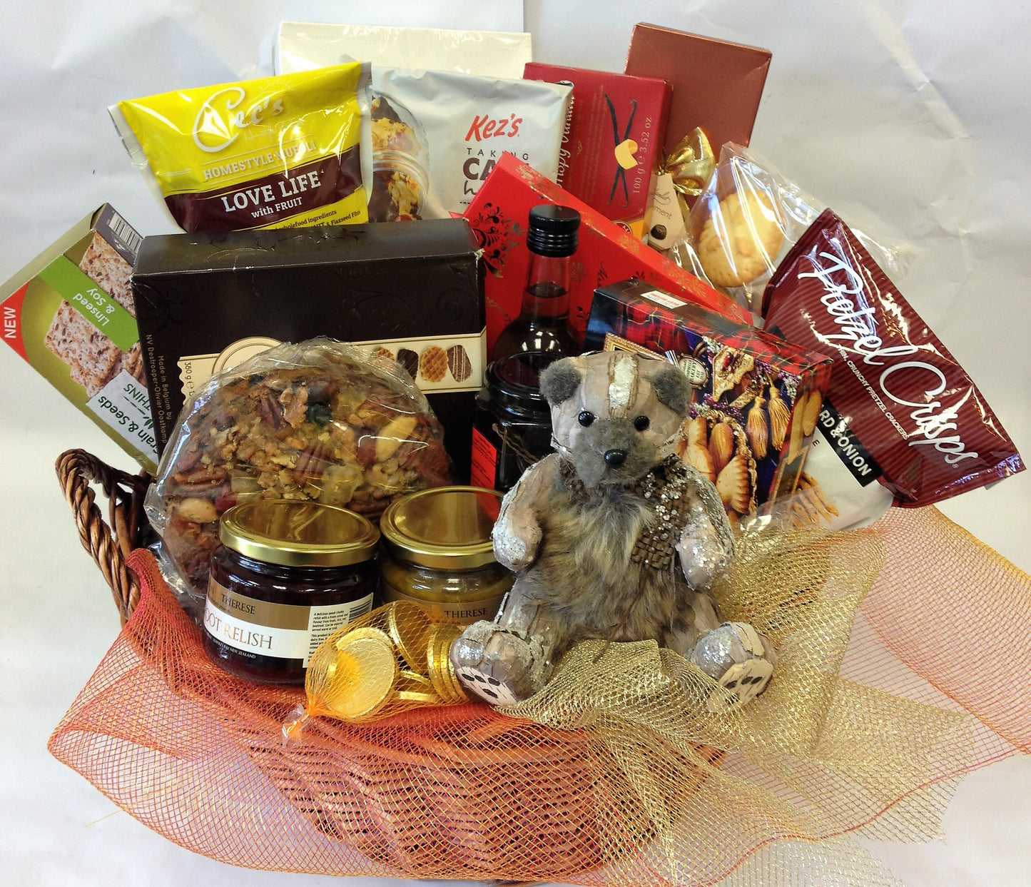 A Gift Basket or Tray with Goodies