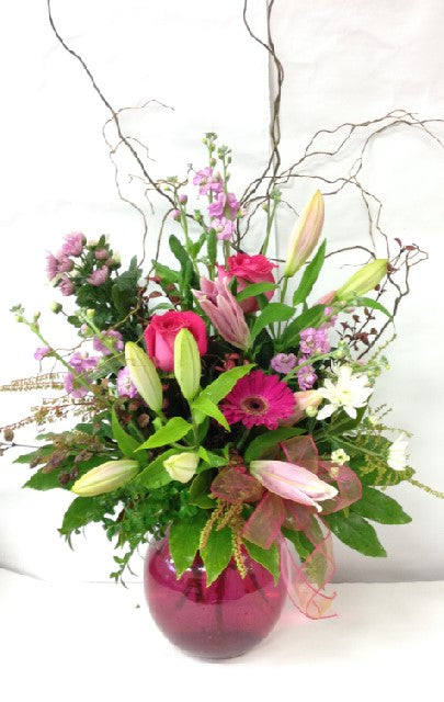 Vase arrangement, get well, hospital, Retirement, Birthday, Mothers day, Anniversary, Sympathy flowers, 