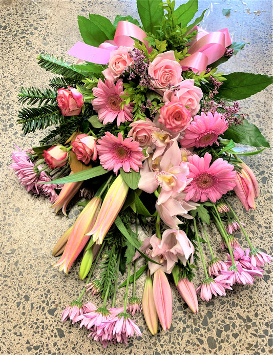 Sympathy Flowers in Pinks