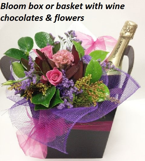 Flowers with wine & Chocolates (with Alcohol)
