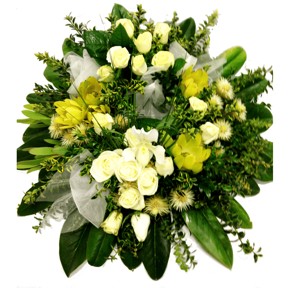Family Wreath, Sympathy, Funeral, Yellow 